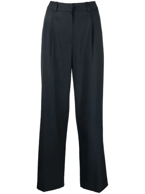 Low Classic wool-blend straight-leg Trousers | Blue | FARFETCH