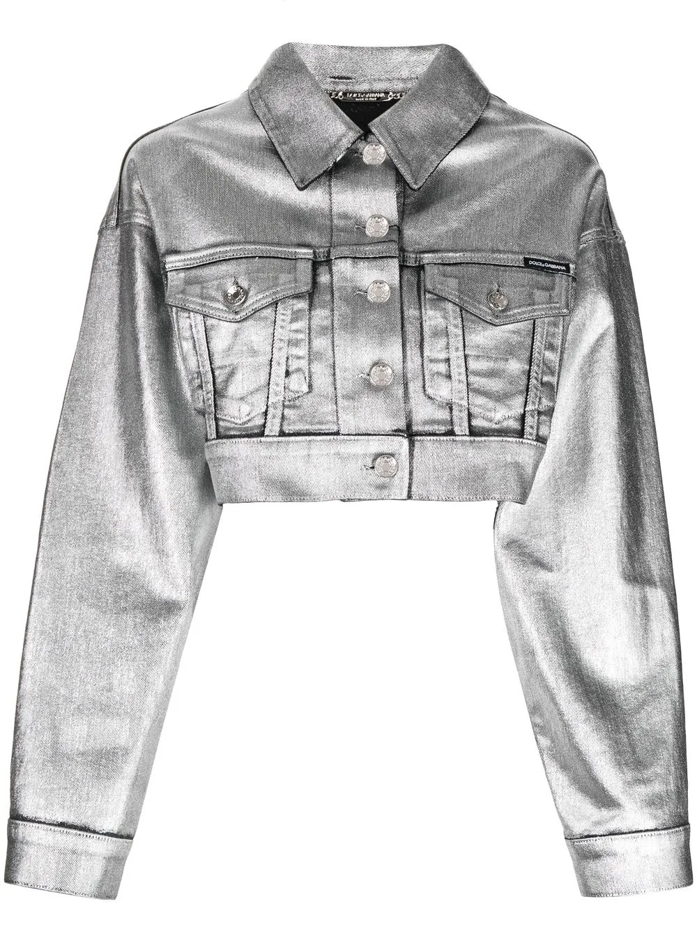 

Dolce & Gabbana cropped denim jacket - Silver