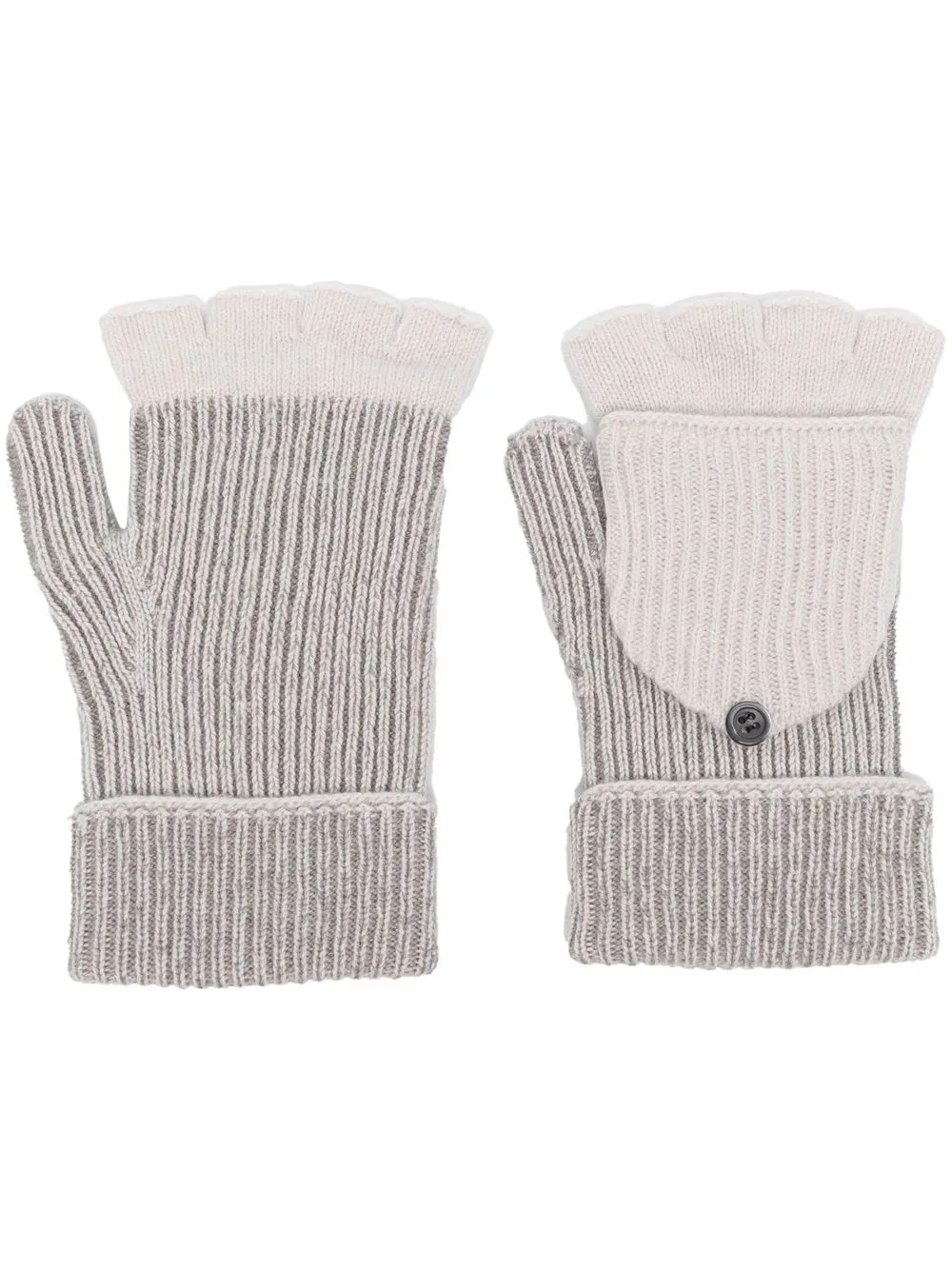 

Eleventy guantes tejidos con diseño de dos tono - Gris