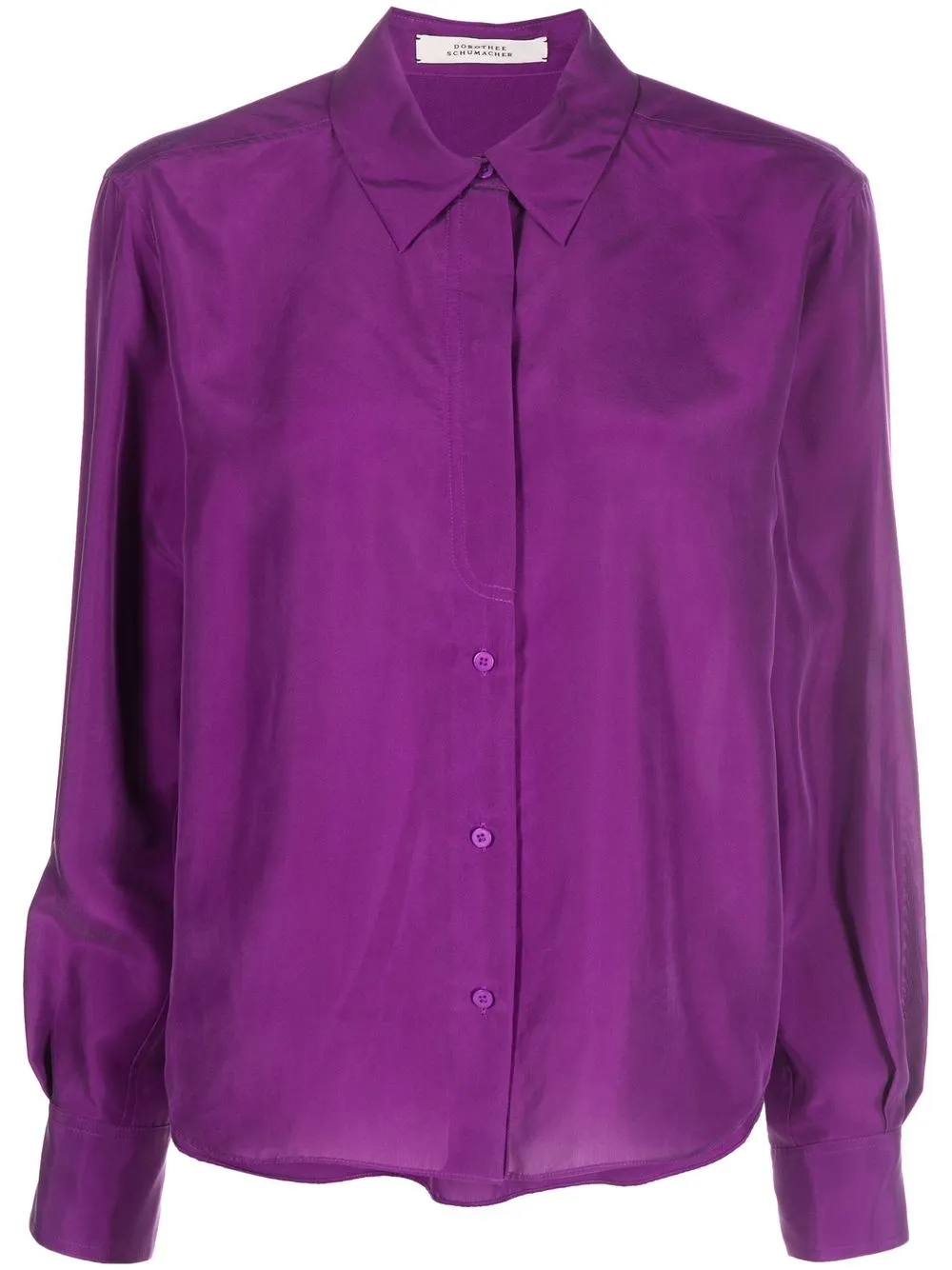 

Dorothee Schumacher long-sleeve cotton-blend shirt - 677 PURPLE