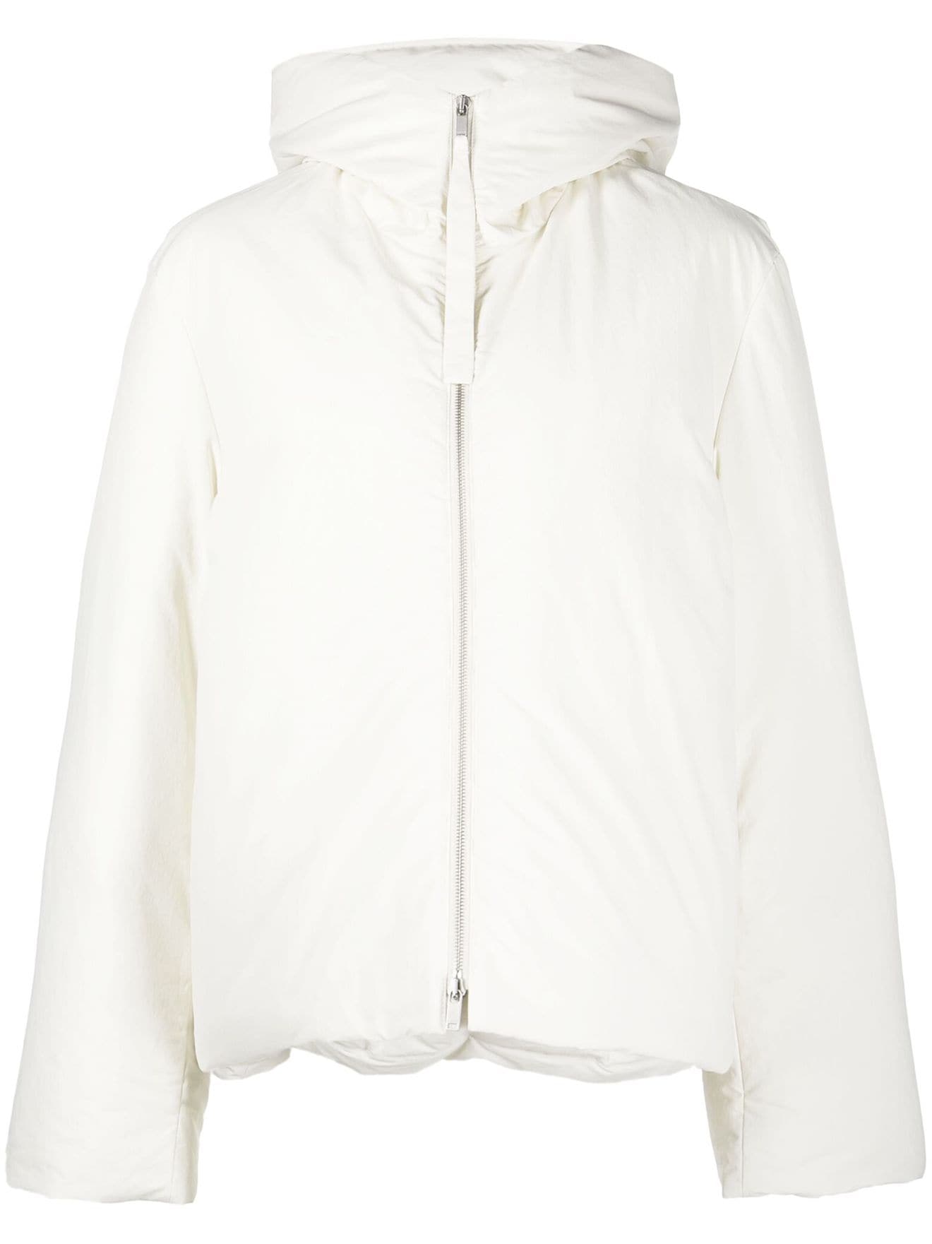 Jil Sander padded hooded jacket 102 natural | MODES