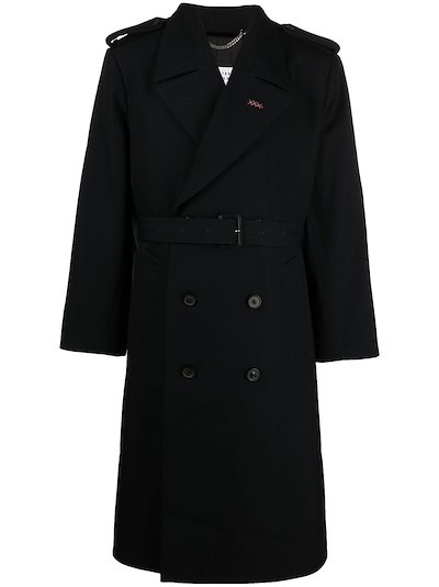 Maison Margiela - double-breasted belted trench coat 