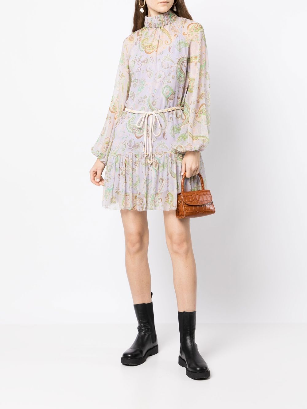 ALEMAIS Jurk met paisley-print - Paars