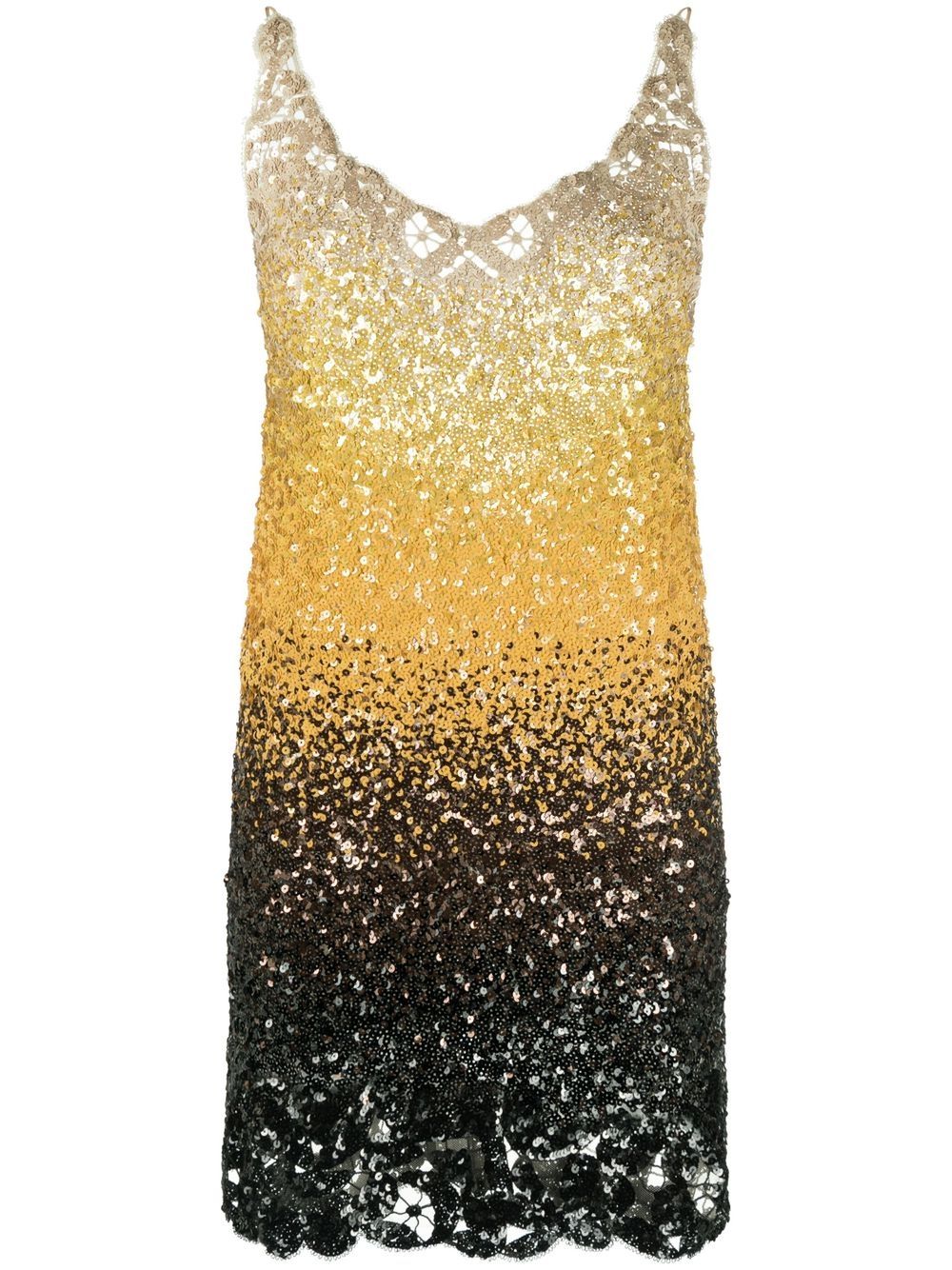 

Ermanno Scervino sequin-embellished shift mini dress - Gold