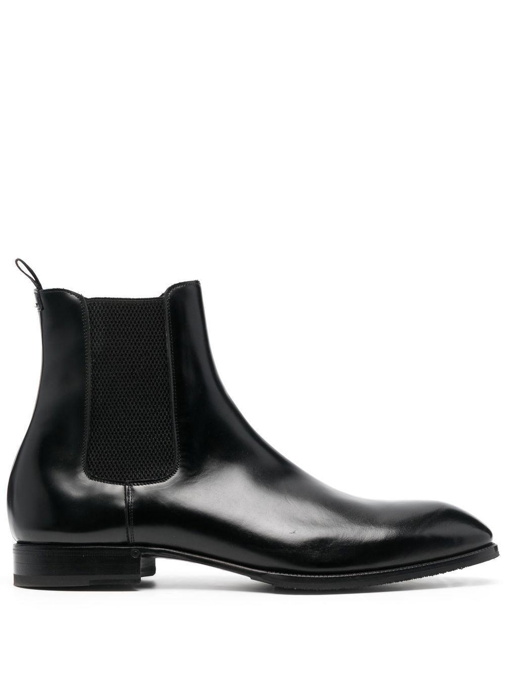 Lidfort pointed toe leather boots – Black