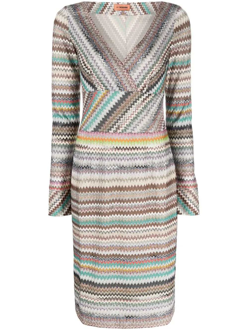 

Missoni vestido midi tejido en zigzag - Neutro