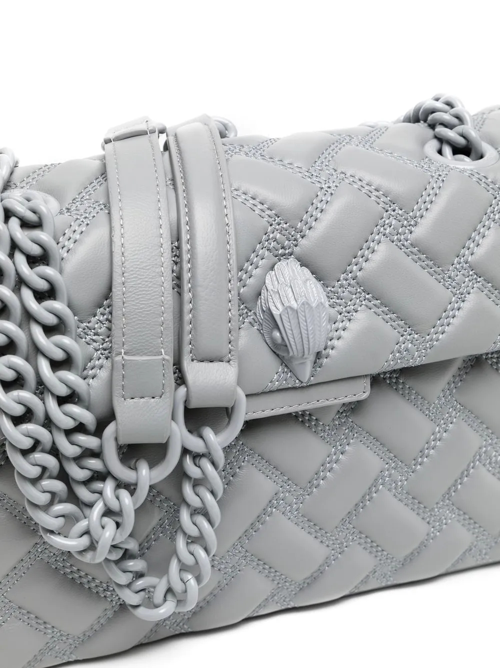 Shop Kurt Geiger Kensington Shoulder Bag In Grey