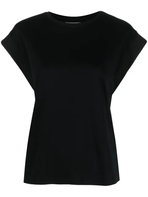 Vince Rib Trim sleeveless cotton T-shirt