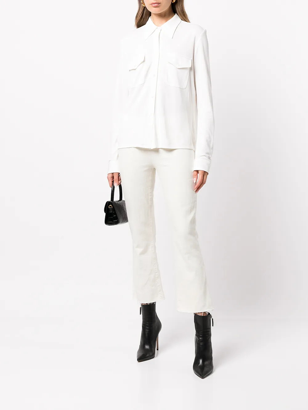Nili Lotan Blouse met opgestikte zak - Wit