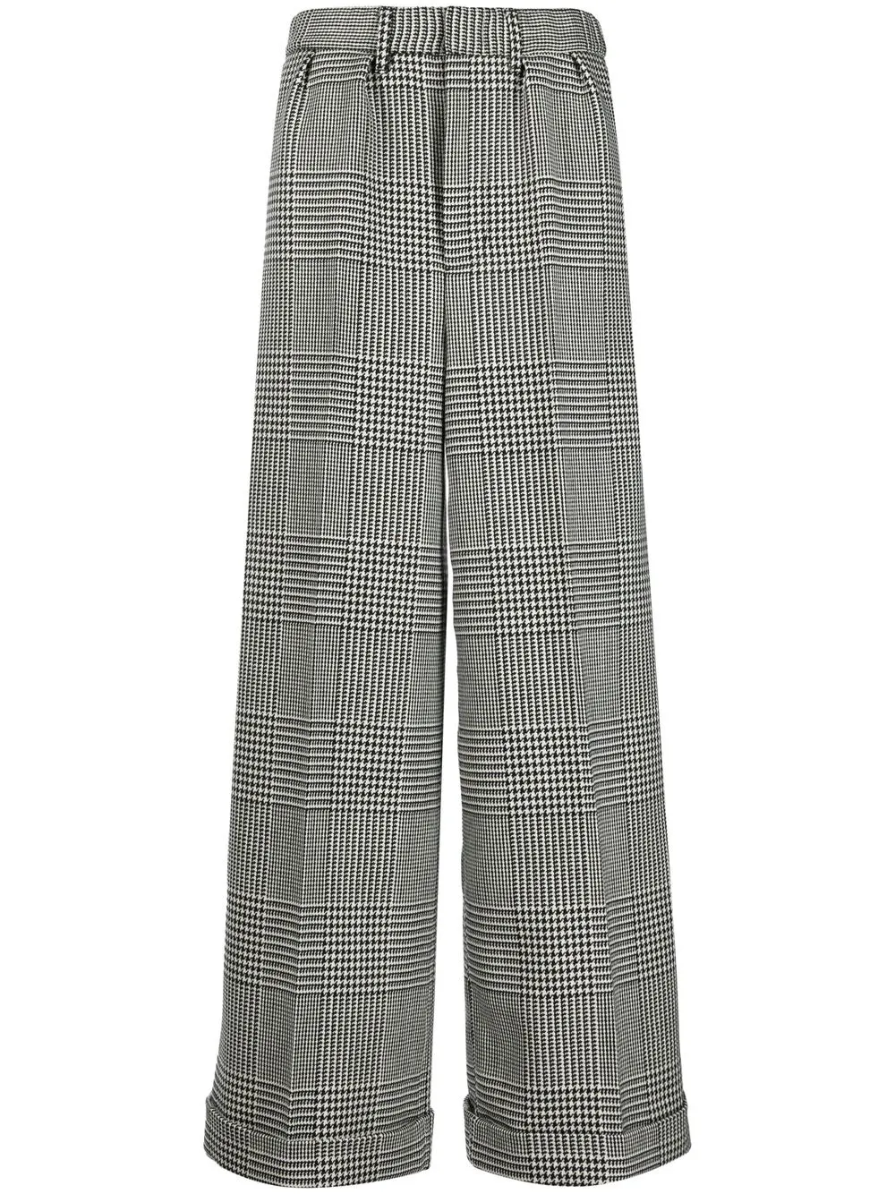 

ASPESI pantalones anchos con motivo pied de poule - Negro