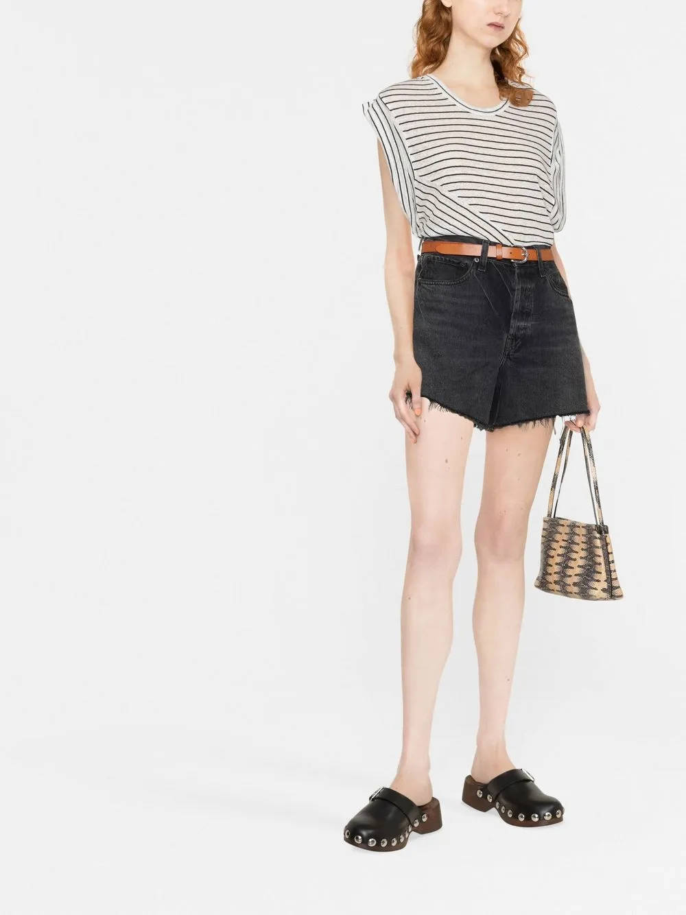 MARANT ÉTOILE Gestreept T-shirt - Wit