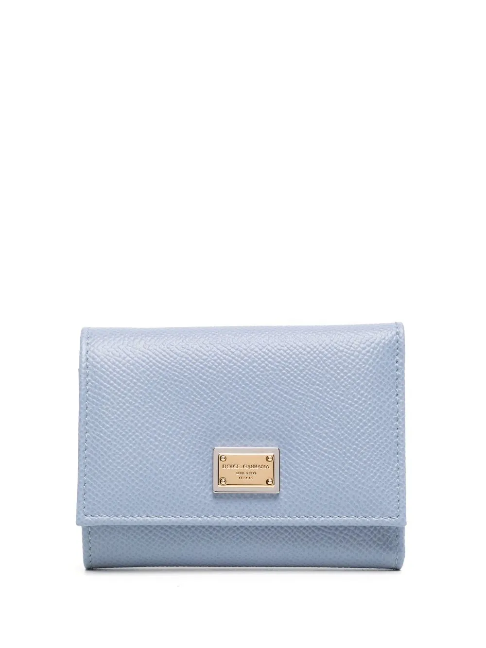 

Dolce & Gabbana logo-plaque leather wallet - Blue