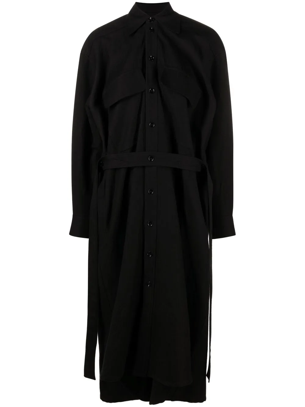 

Lemaire belted midi shirtdress - Black