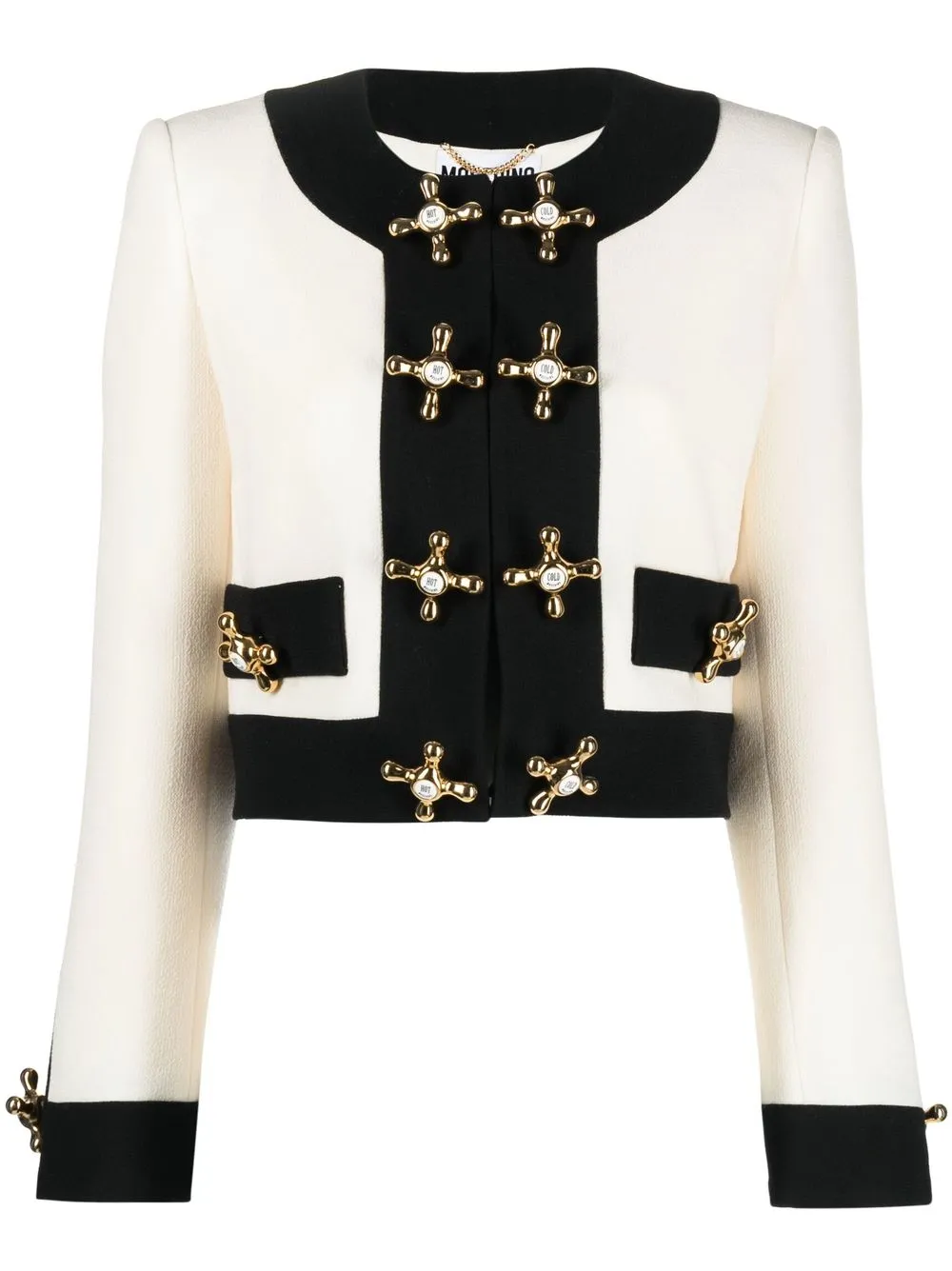 

Moschino Iconic metal virgin-wool blazer - White