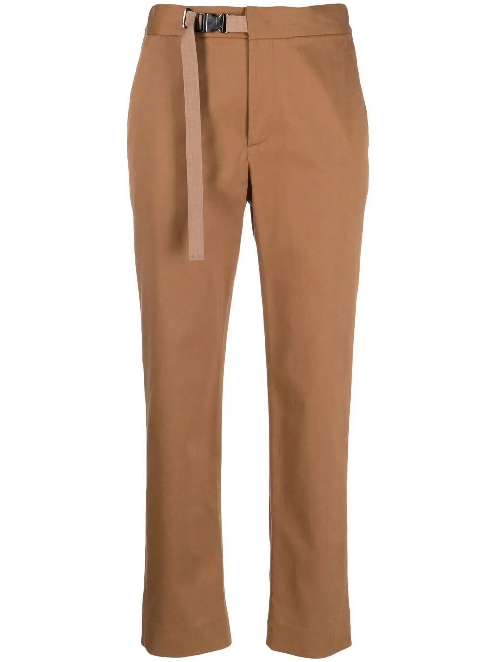 

Eleventy belted-waist slim-fit trousers - Brown