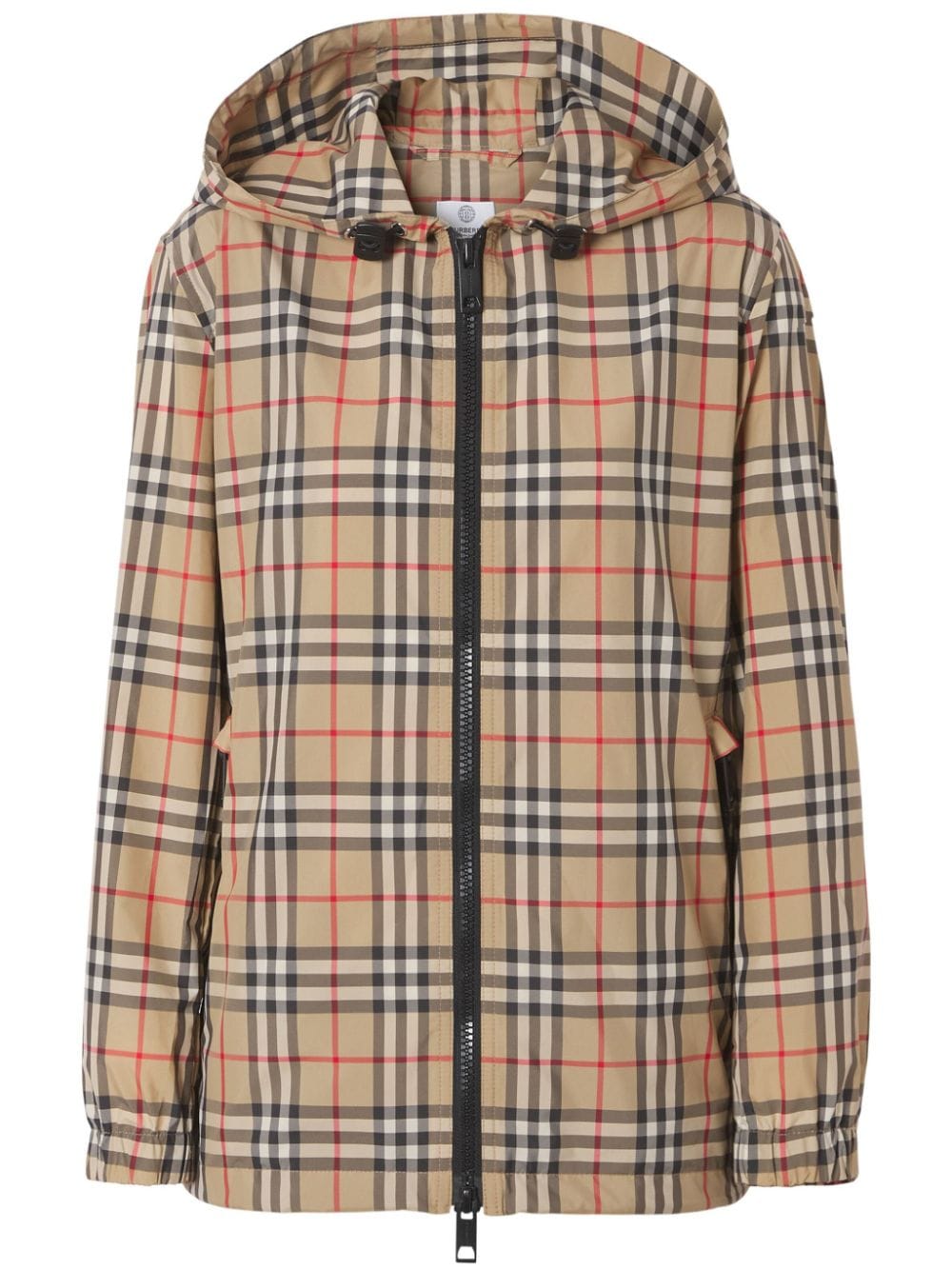 Shop Burberry Vintage Check Hooded Jacket In Neutrals