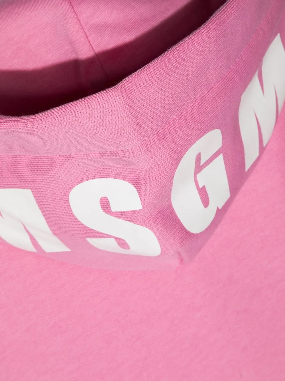  Msgm Kids Kapuzenjacke Mit Logo Print   Rosa 