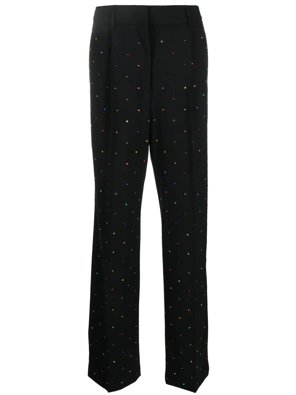 

MSGM embellished-detail straight leg trousers - Black