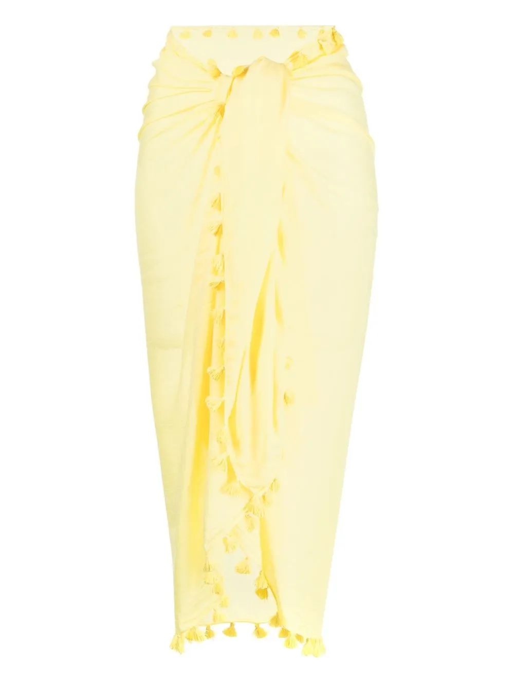 

Melissa Odabash pompom detail wrap skirt - Yellow