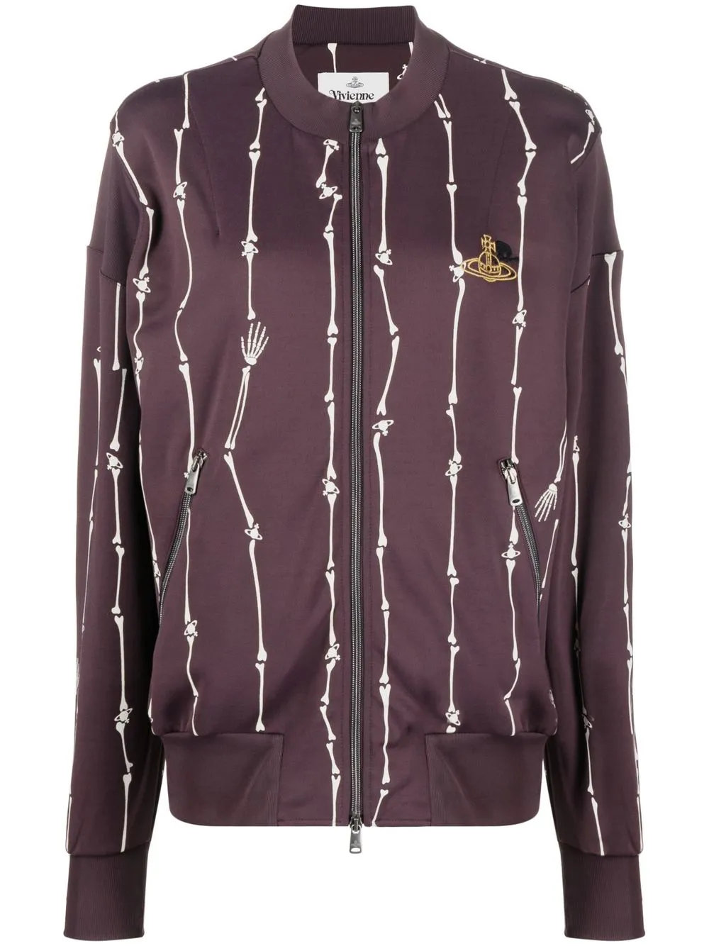 

Vivienne Westwood Bones zipped sweatshirt - Red
