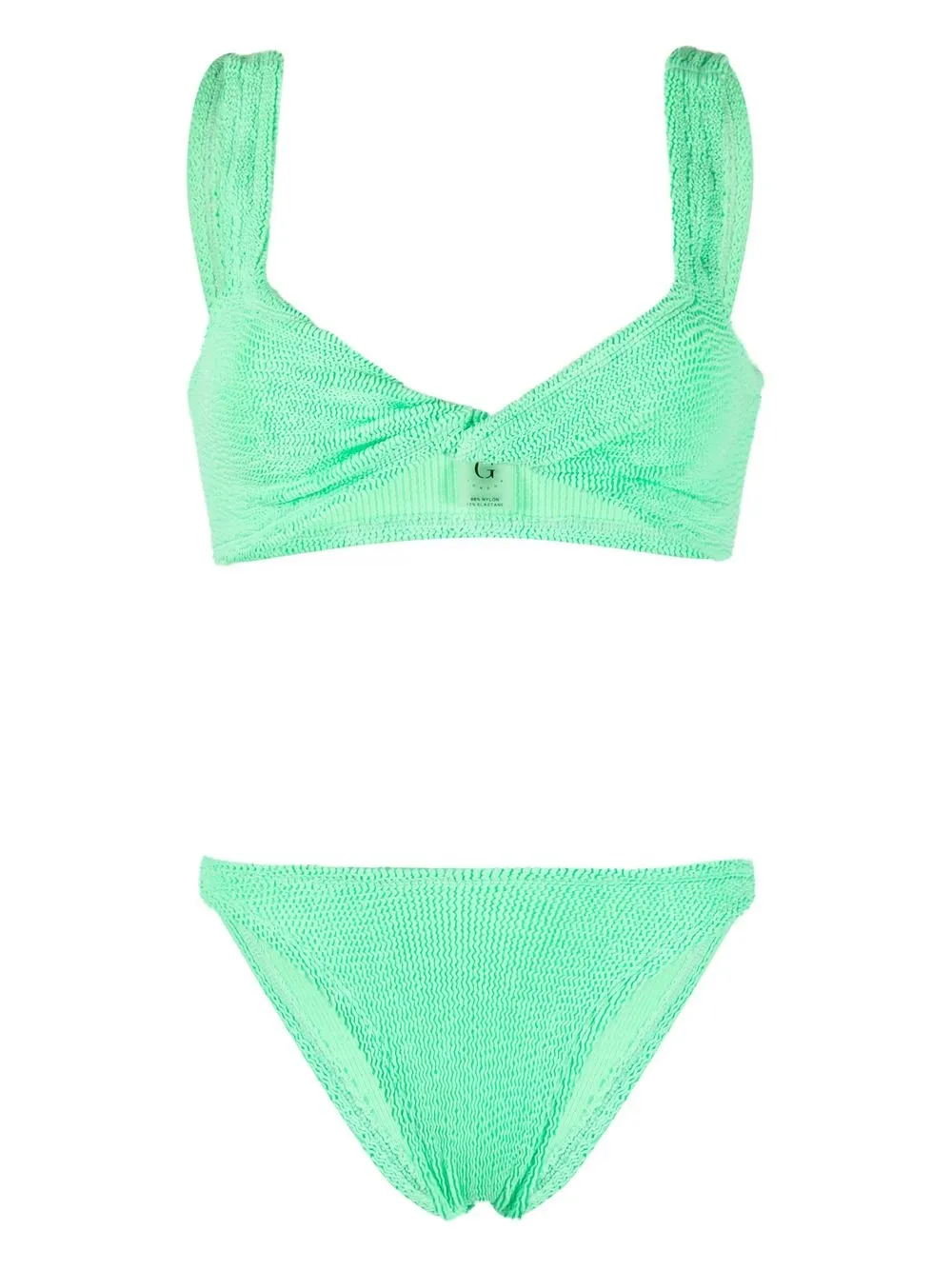 

Hunza G bikini con efecto arrugado - Verde