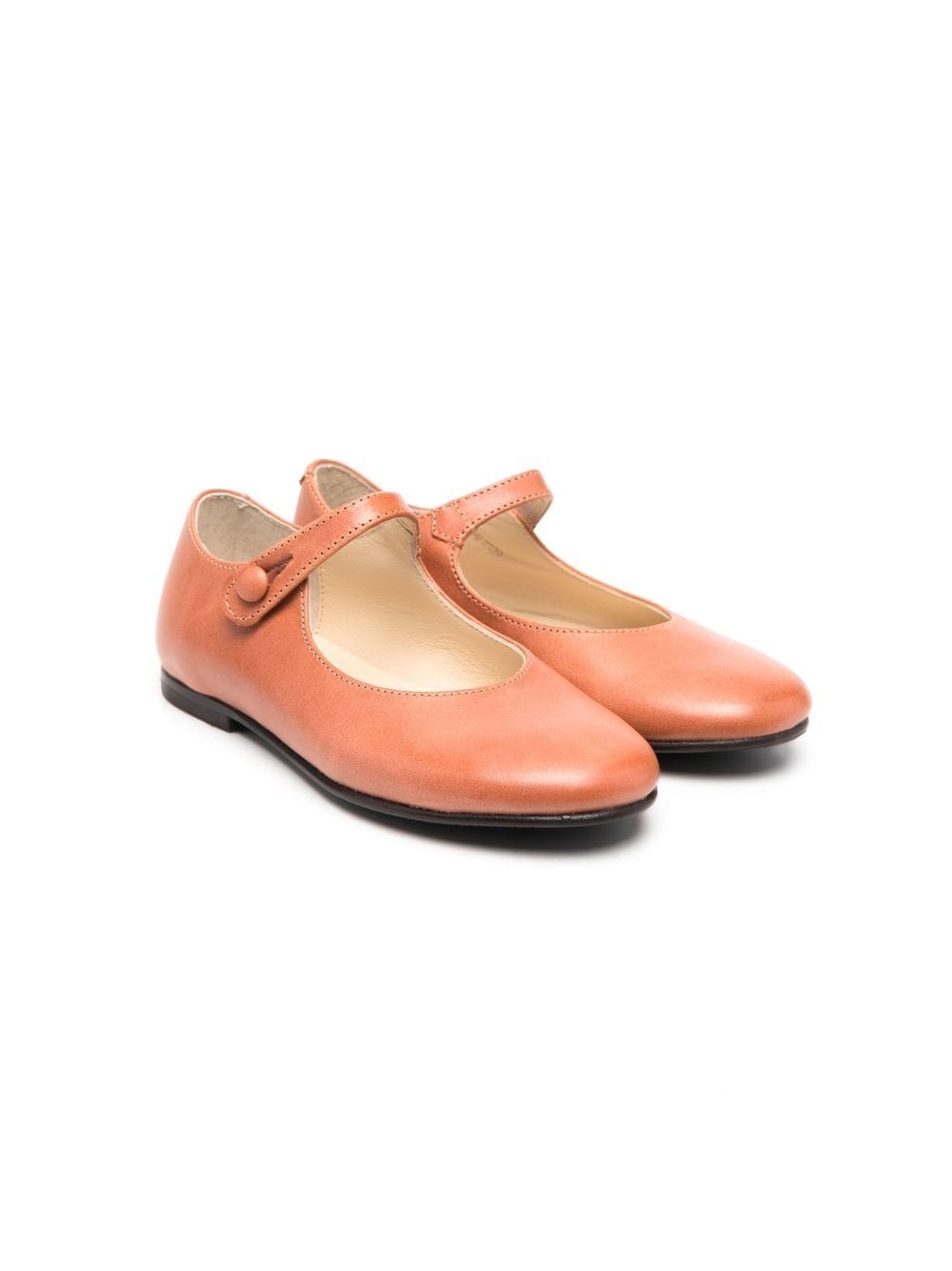 Bonpoint Kids' Button-fastening Ballerina Shoes In Pink