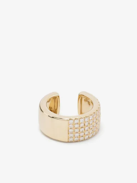 Mizuki 14kt yellow gold Sea of Beauty diamond ear cuff