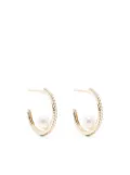 Mizuki 14kt yellow gold diamond pearl hoop earrings