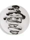 Fornasetti graphic-print plate - White