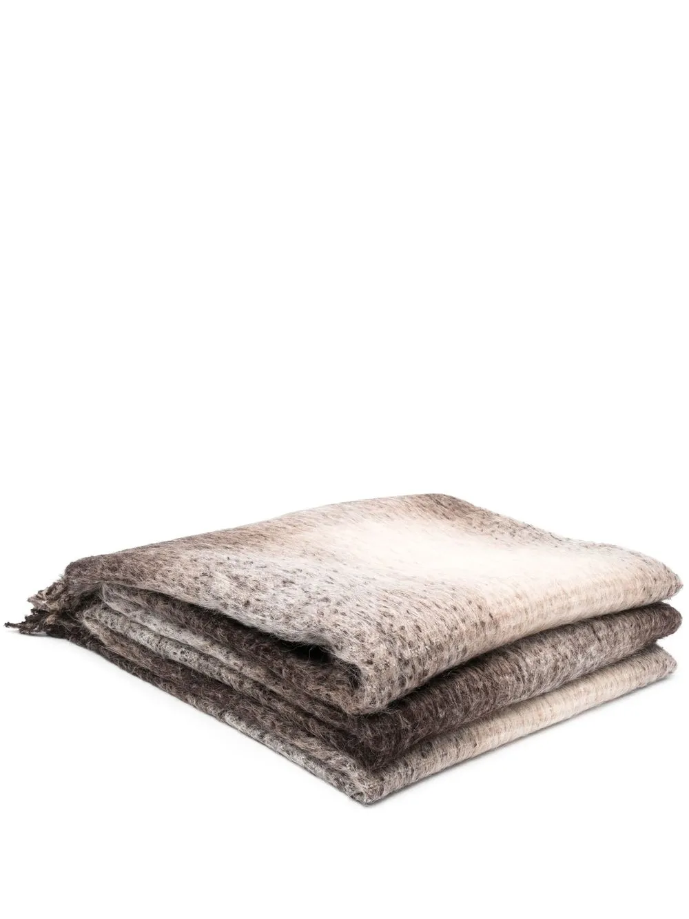 

Agnona gradient-effect knitted blanket - Brown