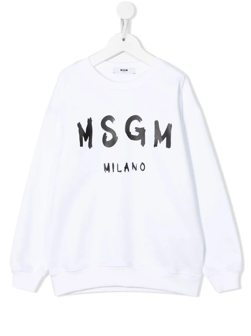 

MSGM Kids logo crew-neck sweatshirt - White