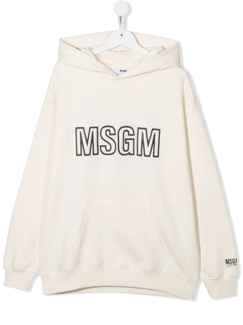 

MSGM Kids hoodie con logo estampado - Neutro