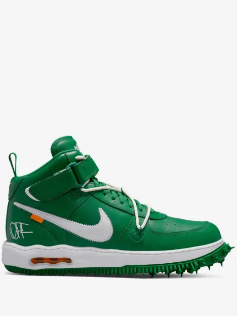Nike X Off-White Air Force 1 Mid Pine Green Sneakers
