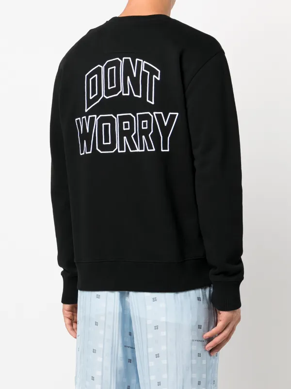 Givenchy embroidered-slogan Cotton Sweatshirt | Black