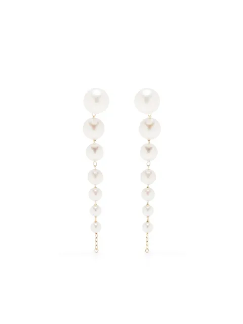 Mizuki 14kt yellow gold Sea Of Beauty Akoya pearl drop earrings