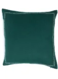 Kvadrat x Raf Simons logo-border virgin wool cushion - Green