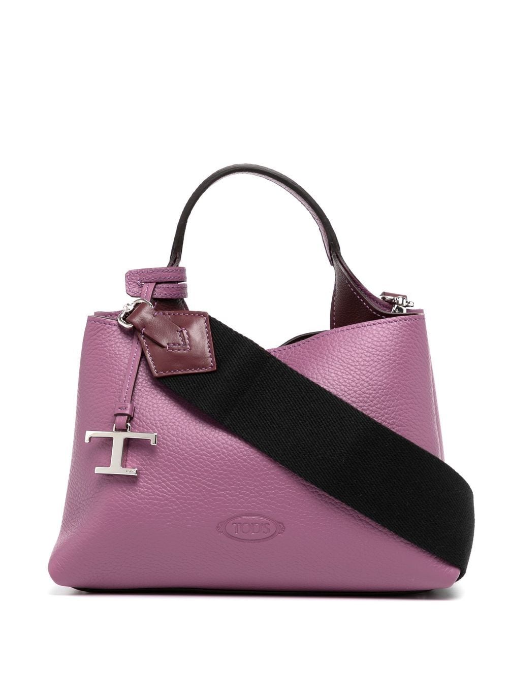 Tod's Logo-charm Detail Tote Bag In Purple