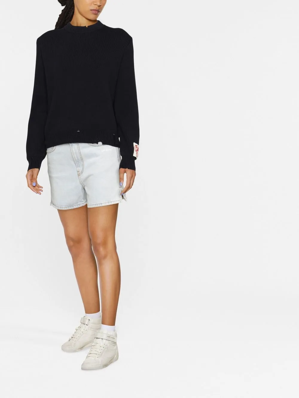 Golden Goose Gerafelde trui - Blauw