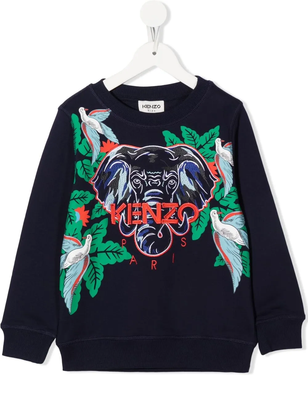 

Kenzo Kids sudadera con bordado Elefante - Azul