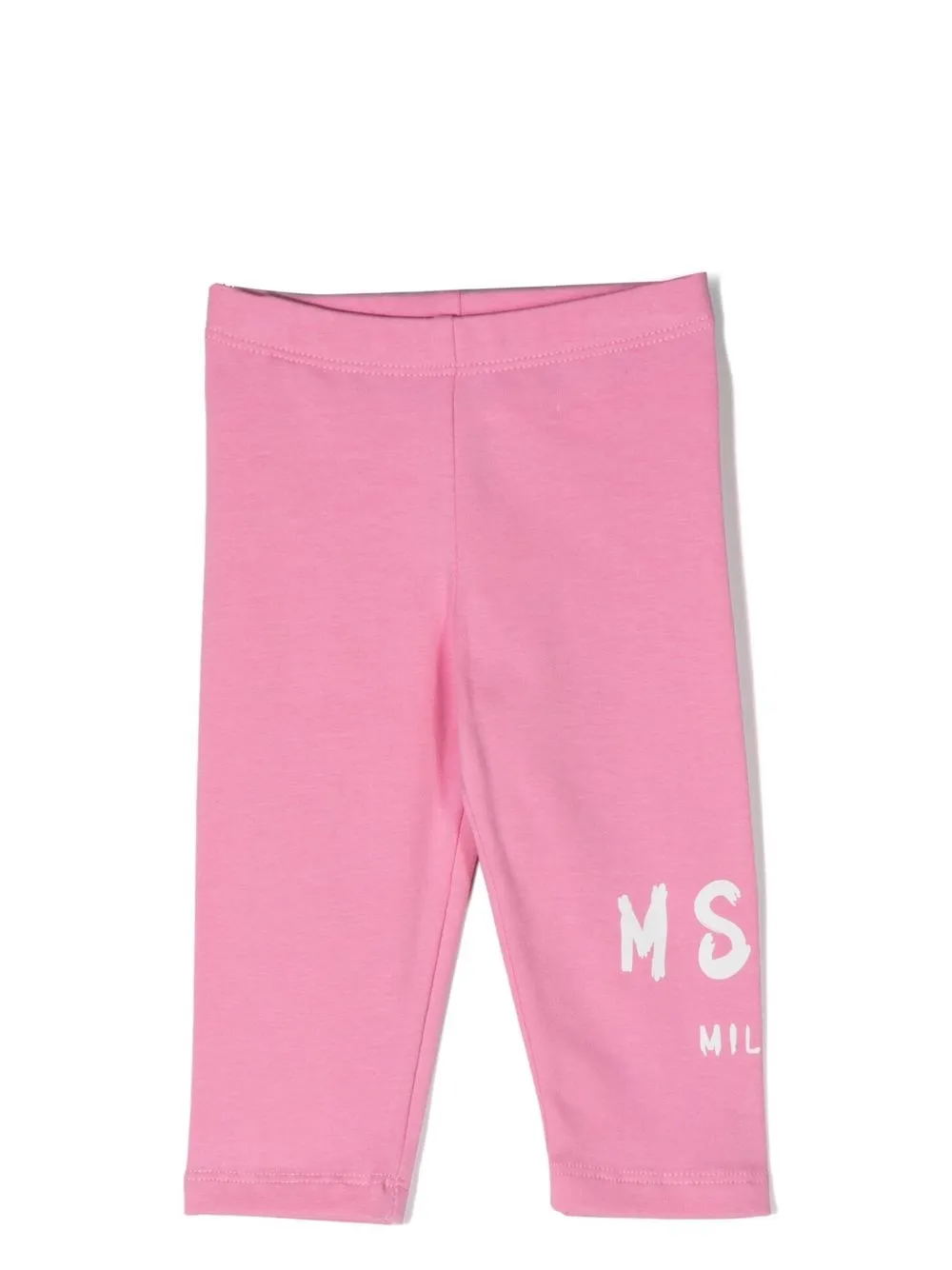 

MSGM Kids logo-print cotton leggings - Pink