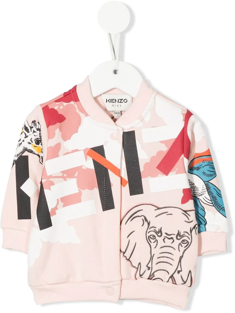 

Kenzo Kids chamarra bomber con logo estampado - Rosado