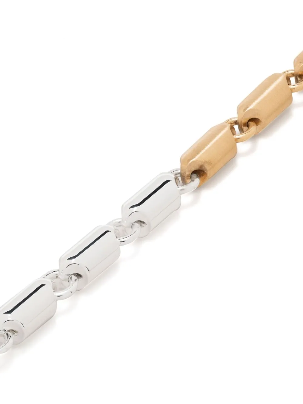 18kt Gold And Sterling Silver 27g Segement Bracelet