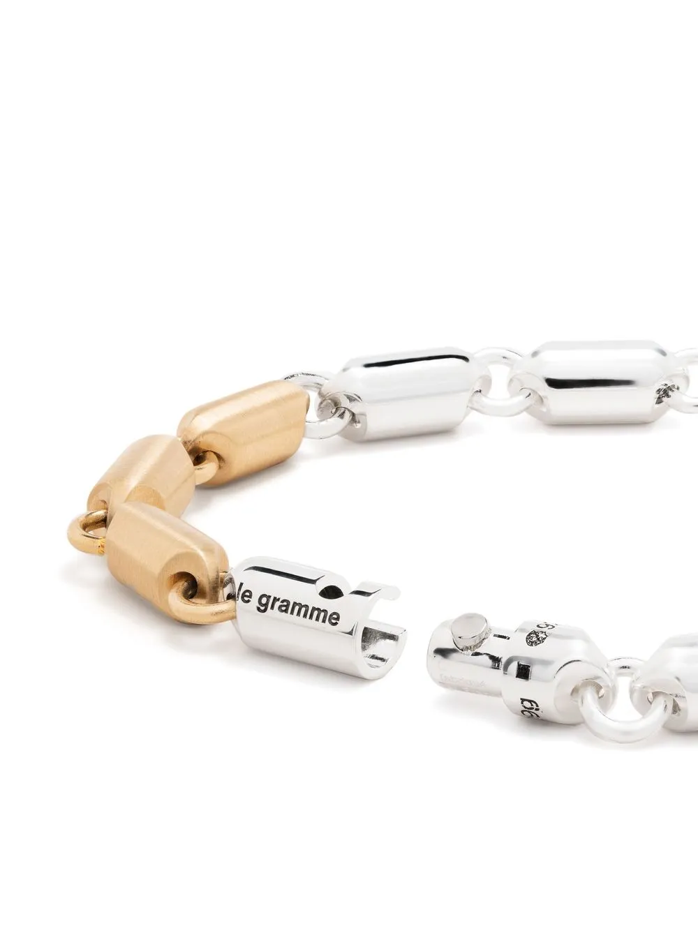 18kt Gold And Sterling Silver 27g Segement Bracelet