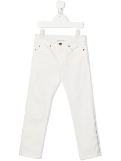 Farfetch Bambina Abbigliamento Pantaloni e jeans Pantaloni Leggings & Treggings Pantaloni slim Bonnie Bianco 