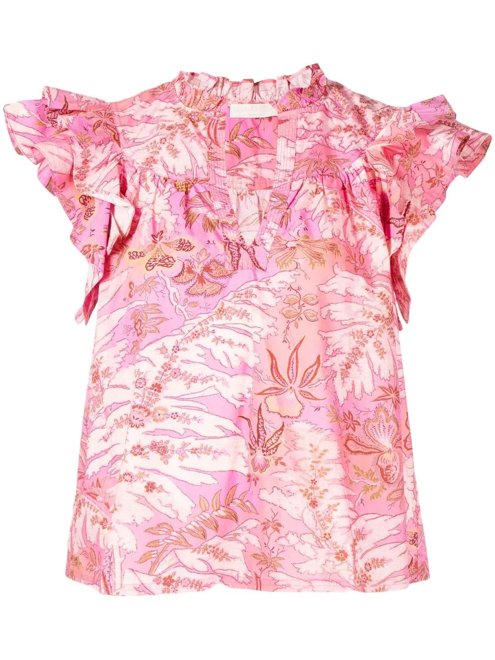 Ulla Johnson blusa con estampado Gardenia - Rosado