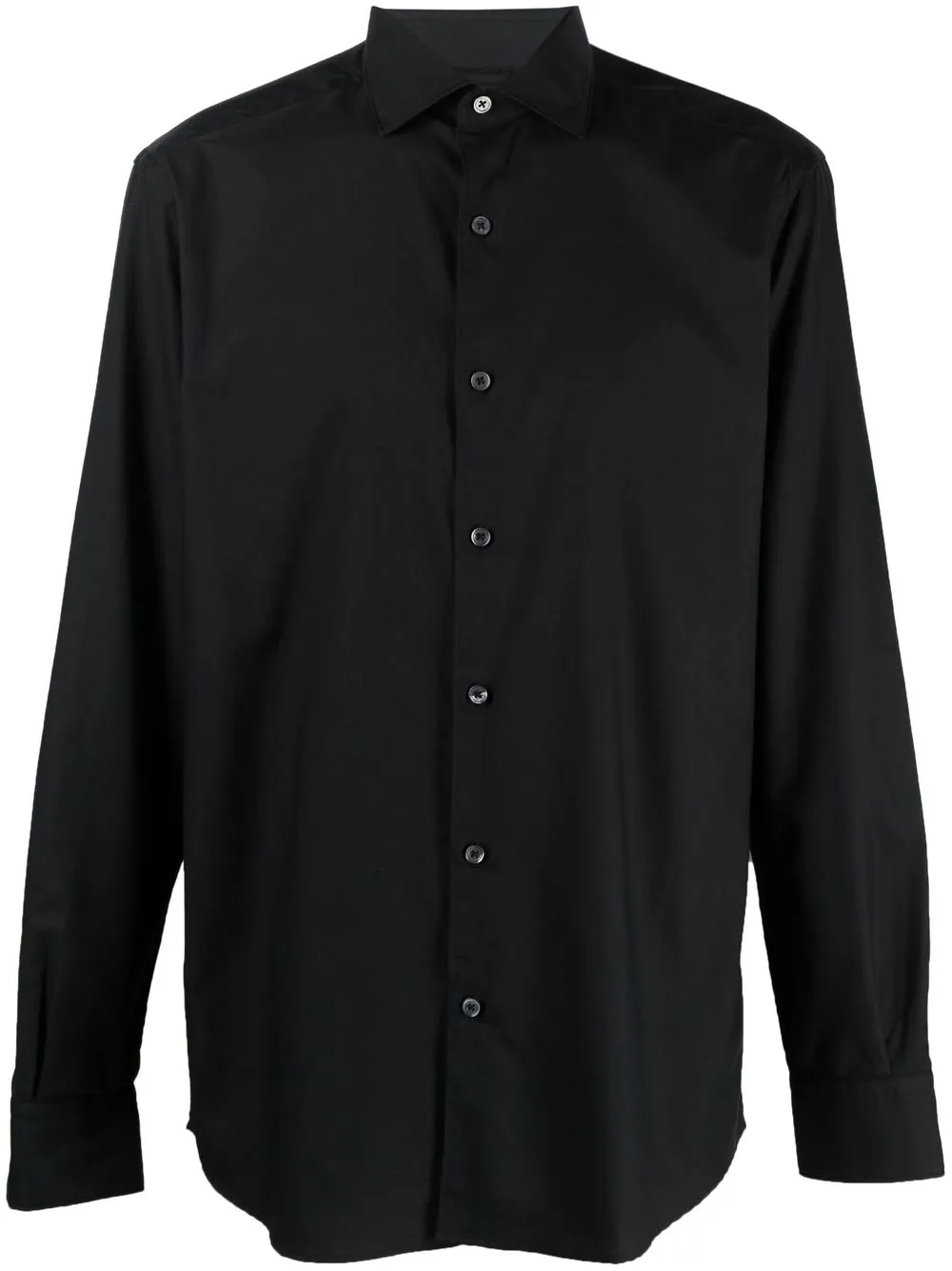 

Zegna long-sleeved cotton shirt - Black