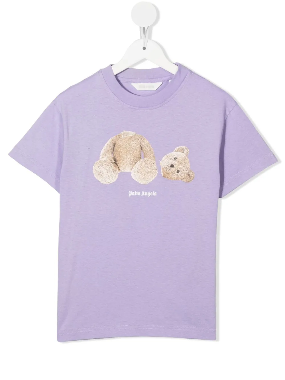 

Palm Angels Kids teddy-print crew-neck T-shirt - Purple