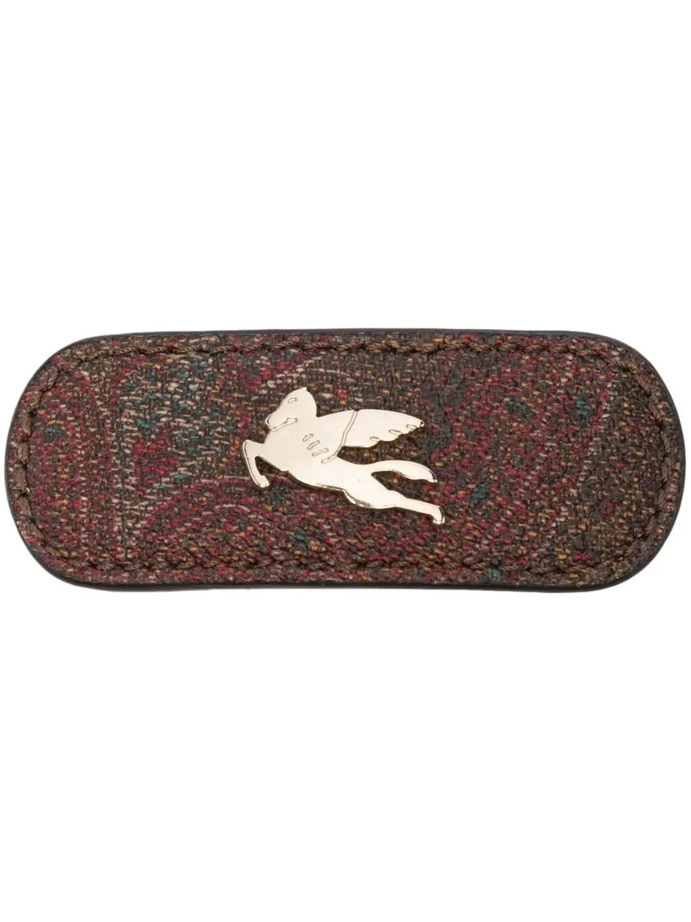 

ETRO logo-plaque hair clip - Brown