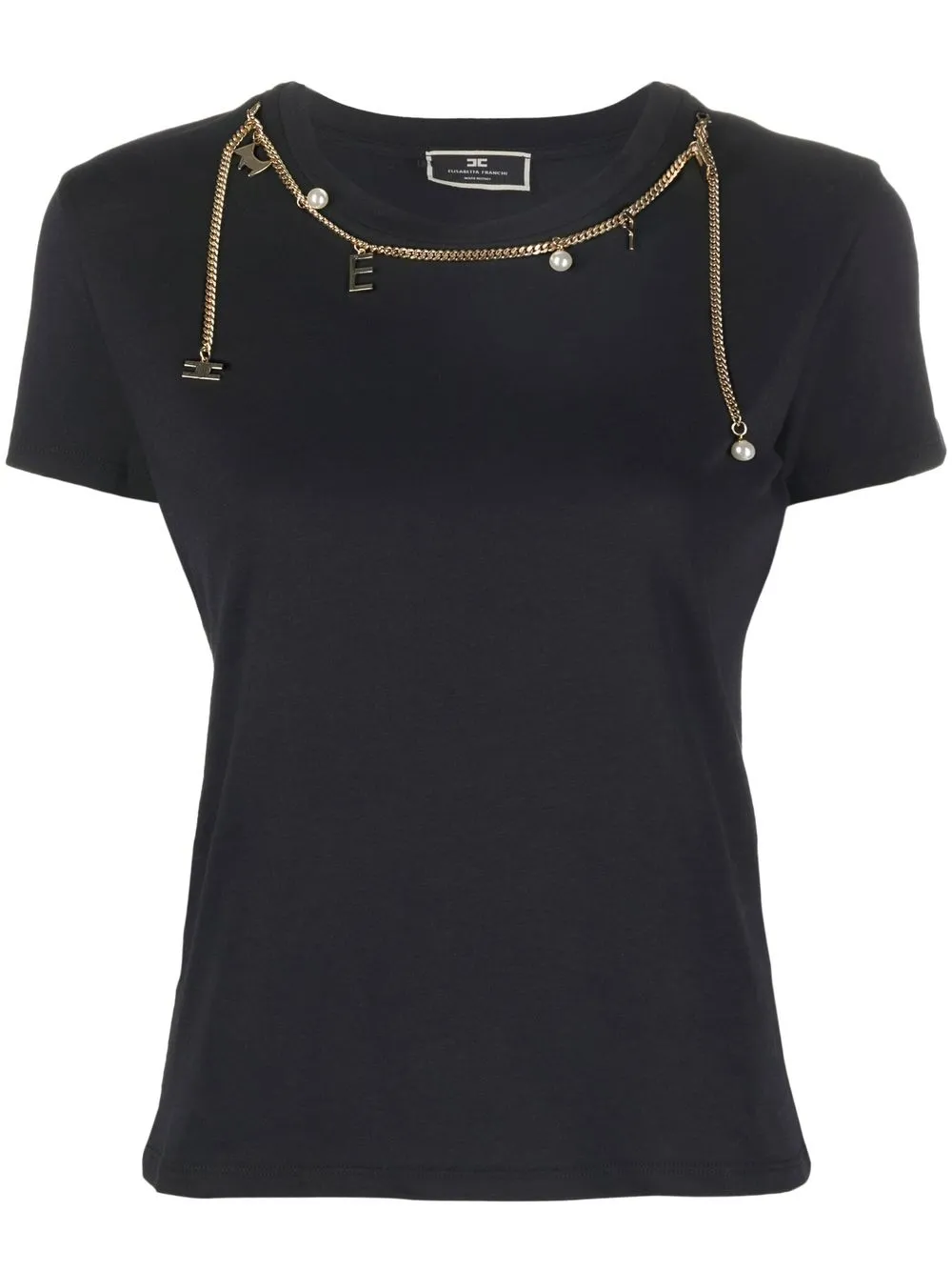 

Elisabetta Franchi playera con detalle de dije - Negro