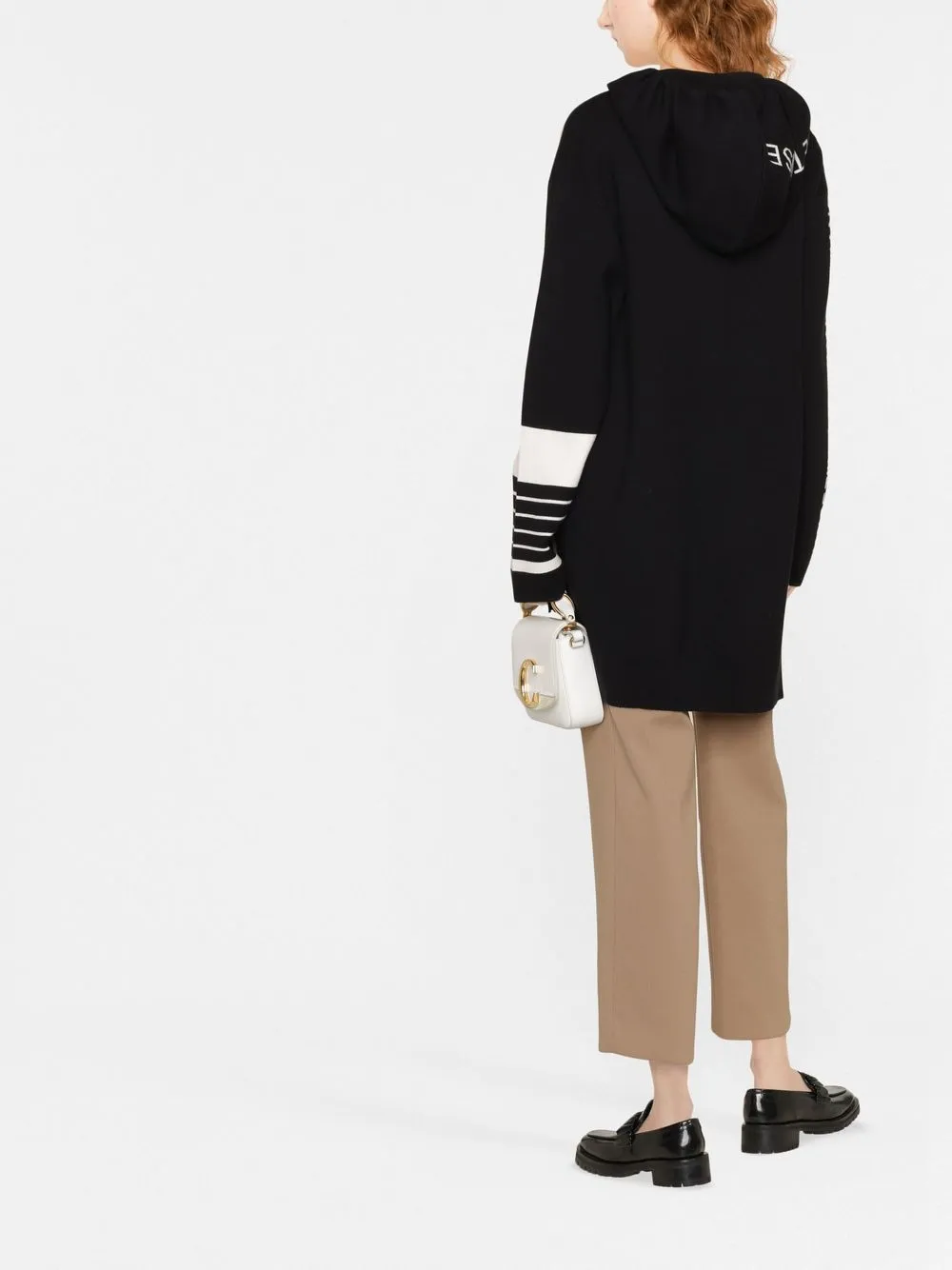TWINSET Hoodie met logo afwerking - Zwart